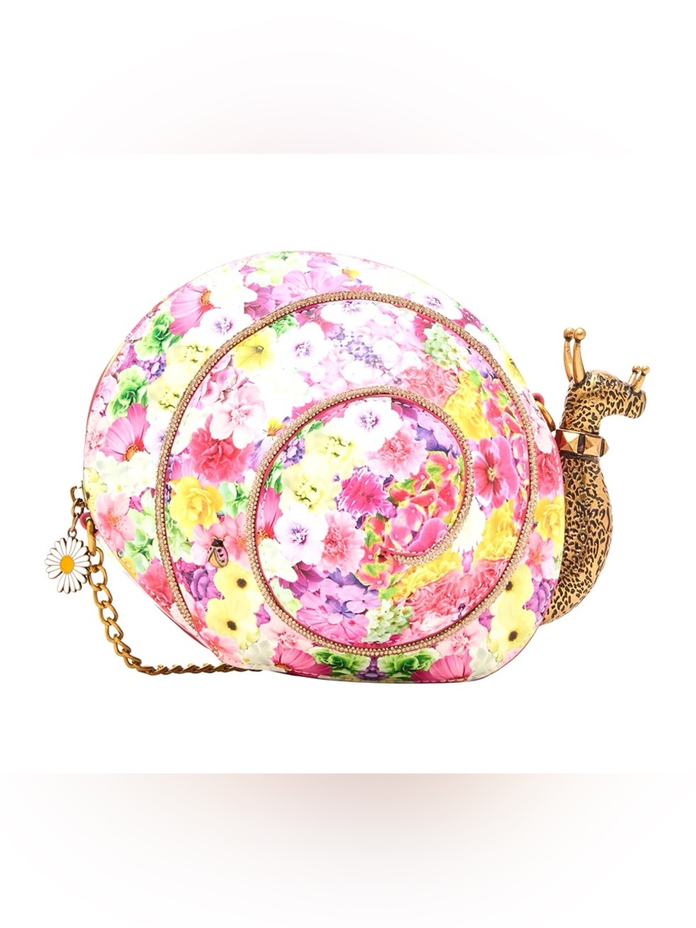 NWT Betsey Johnson Snailed It Small Floral Crossbody Bag